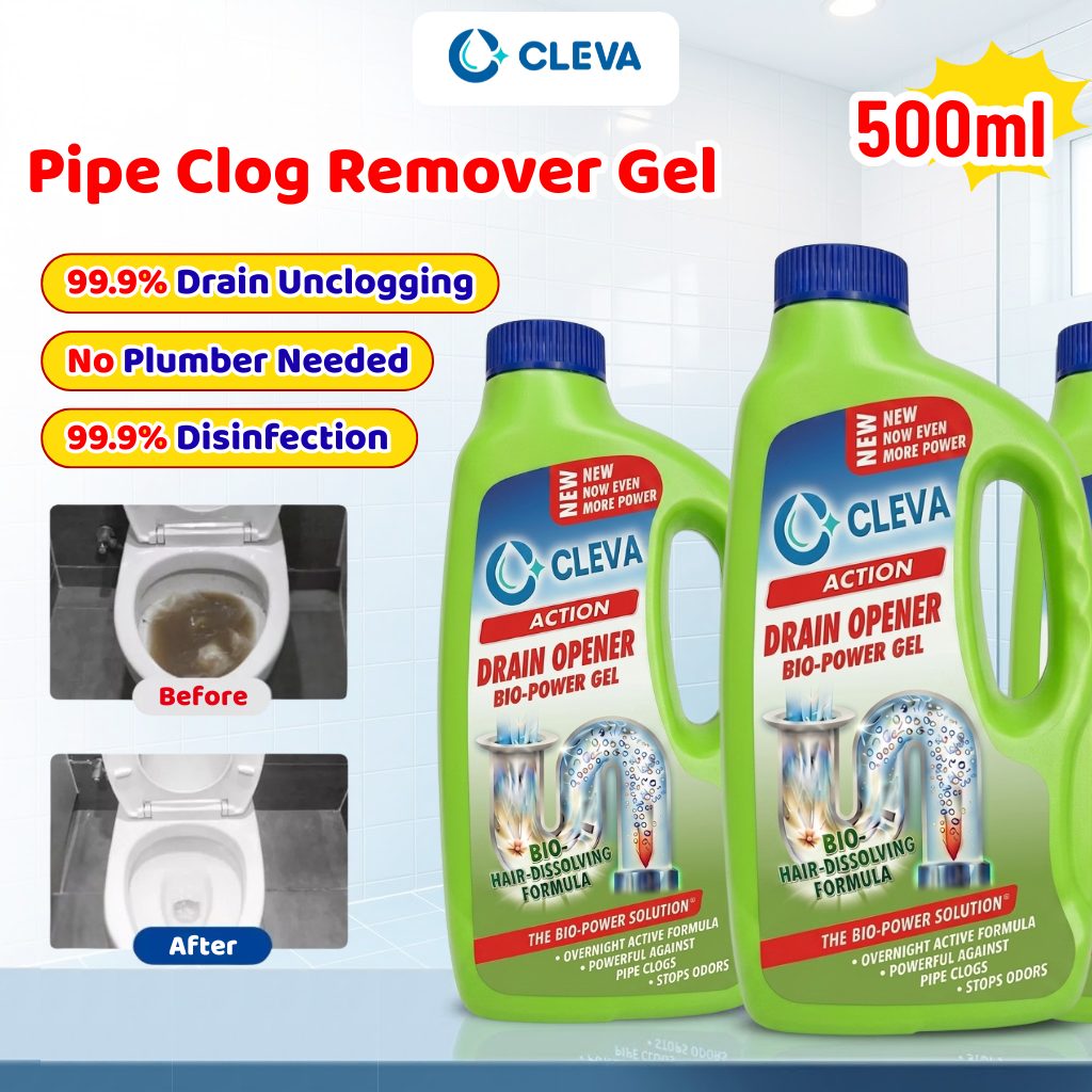CLEVA Biological Drain Cleaning Gel 500 ml bottles