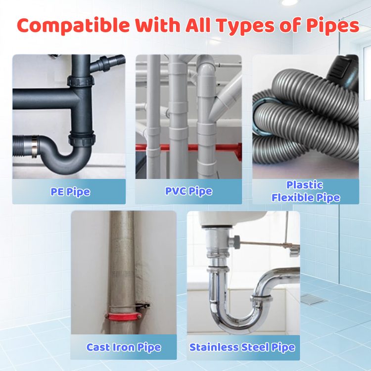 Compatible with all types of pipes