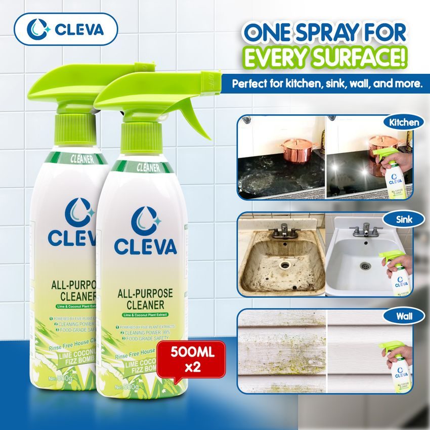 CLEVA Multi-Purpose Spray on kitchen surfaces